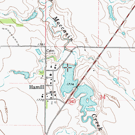 Topographic Map of Department of Game Fish Parks Dam, SD