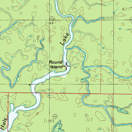 Topographic Map of Round Island, AL