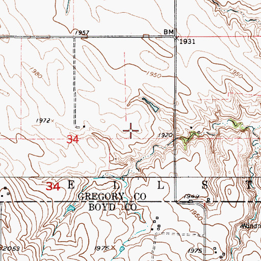 Topographic Map of Leonard Ziesier Number 1 Dam, SD