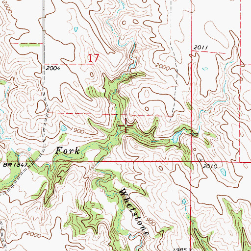 Topographic Map of H J Kerner Number 1 Dam, SD