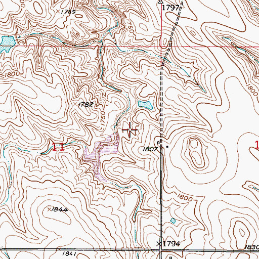Topographic Map of Jim Schuyler Number 1 Dam, SD