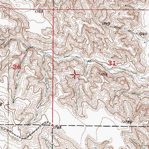 Topographic Map of Jim Schuyler Number 3 Dam, SD