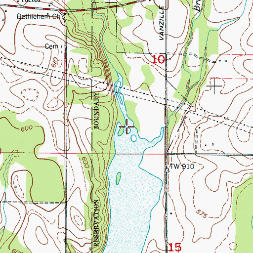 Topographic Map of Round Island Creek, AL