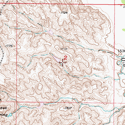 Topographic Map of Frantz Farms 4 Dam, SD