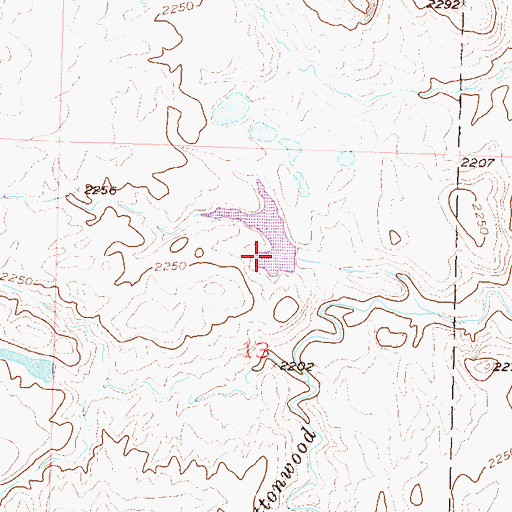 Topographic Map of Eugene Miller Dam, SD