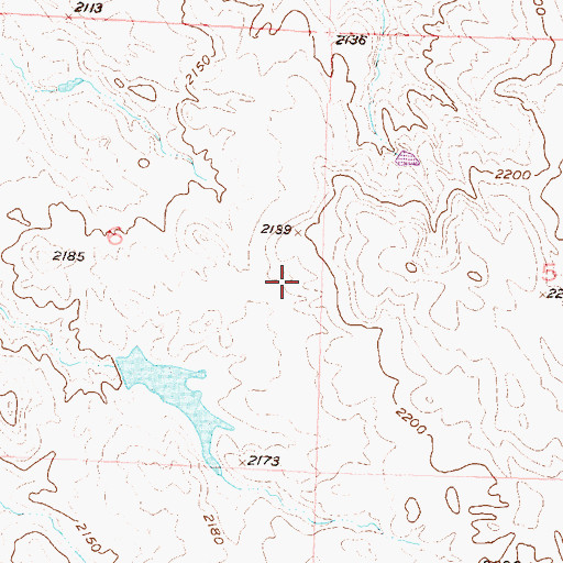 Topographic Map of Thomas Dugan Dam, SD