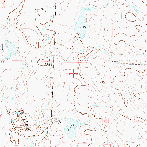Topographic Map of Bill Buress Dam, SD