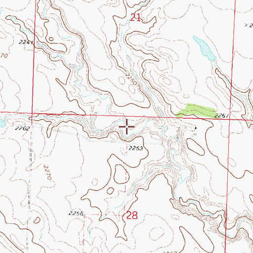 Topographic Map of Richard Waddell Dam, SD