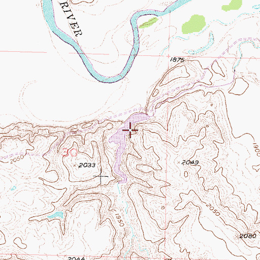 Topographic Map of American Luthern Church Dam, SD