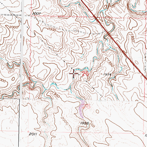 Topographic Map of Oscar Rische Dam, SD