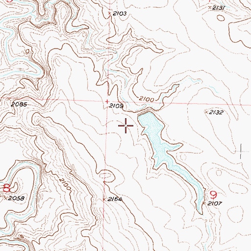 Topographic Map of Harry Bickel Dam, SD