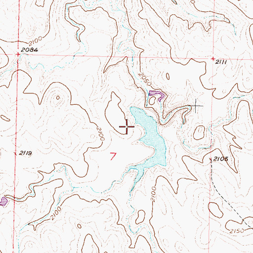 Topographic Map of Standing Rock Tribe Dam, SD