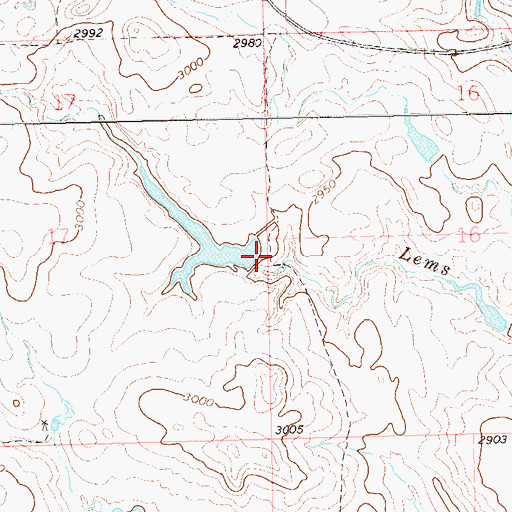 Topographic Map of Nygaard Trout Dam, SD