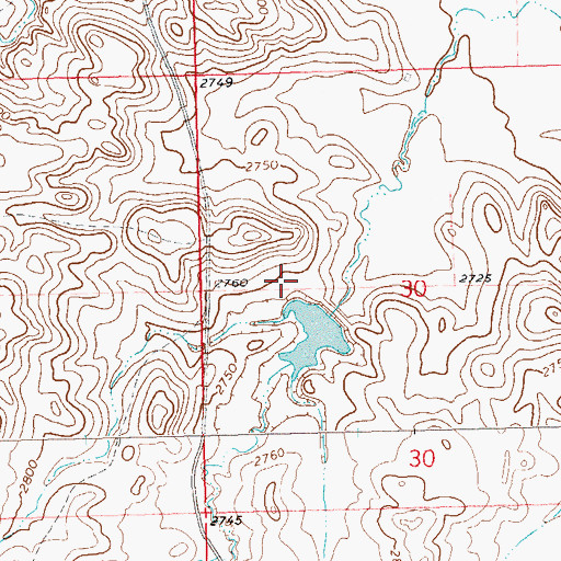 Topographic Map of Parks Duck Dam, SD
