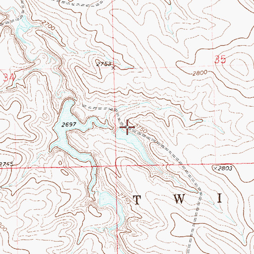 Topographic Map of Tadpole Dam, SD
