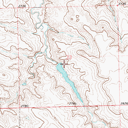 Topographic Map of Washout Dam, SD