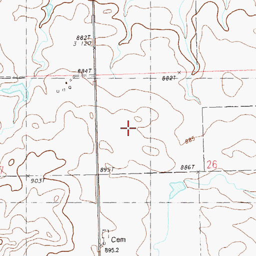 Topographic Map of Cutler Dam, SD