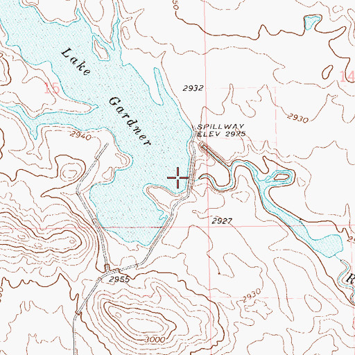 Topographic Map of Gardner Lake Dam, SD
