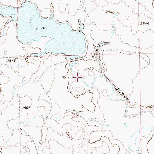 Topographic Map of Ludlow Dam, SD