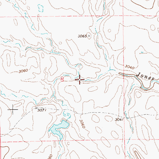Topographic Map of Antler Dam, SD