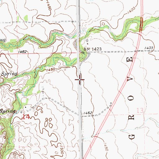 Topographic Map of Whipple Ranch Airport, SD