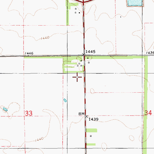 Topographic Map of Nicolaisen Airport, SD