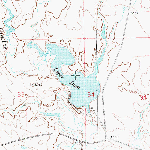 Topographic Map of Leger Irrigation Dam, SD