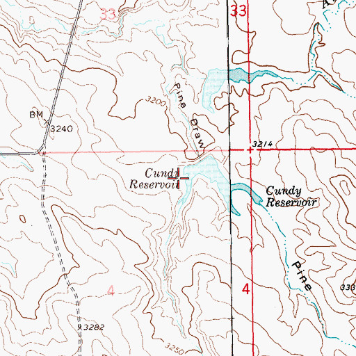 Topographic Map of Sagebrush Dam, SD
