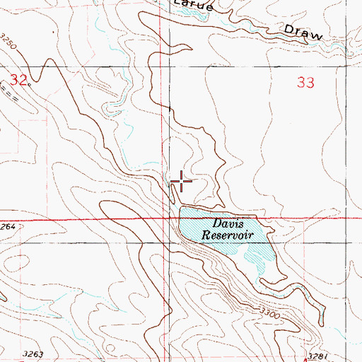 Topographic Map of Davis Irrigation Dam, SD