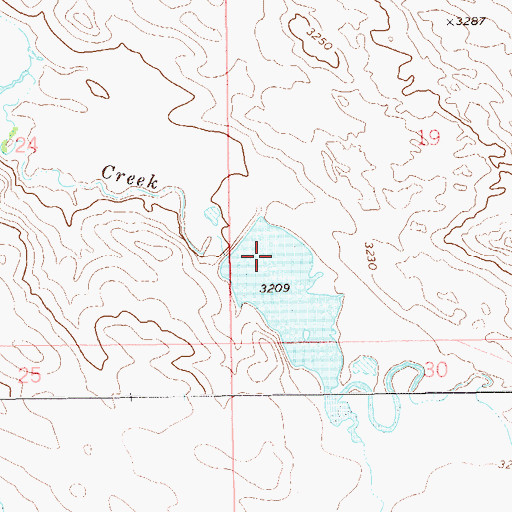 Topographic Map of Catron Irrigation Dam, SD