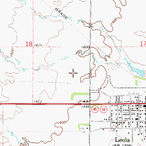 Topographic Map of Lake Lundquist, SD