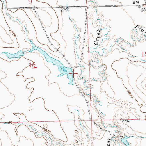 Topographic Map of State Land Dam, SD