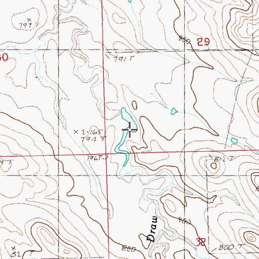 Topographic Map of Paul Young Dam, SD