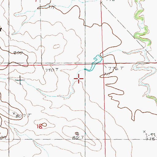 Topographic Map of Charles Weiss Dam Number 1, SD