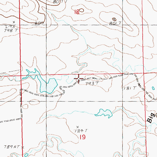 Topographic Map of Charles Weiss Dam Number 2, SD