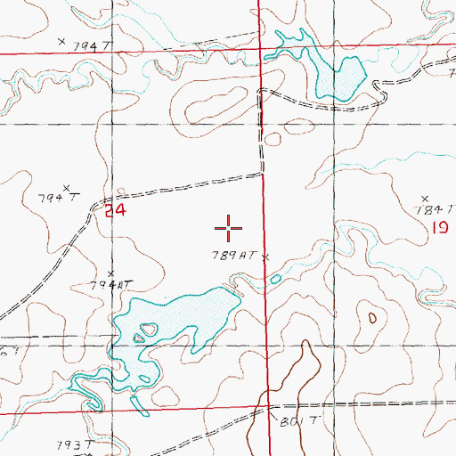 Topographic Map of Charles Weiss Dam Number 3, SD