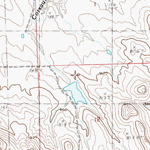 Topographic Map of Raymond Hanzlik Dam, SD