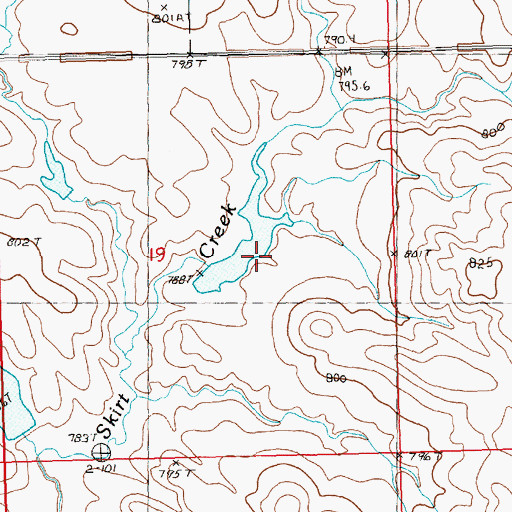 Topographic Map of Patterson Holding Dam, SD