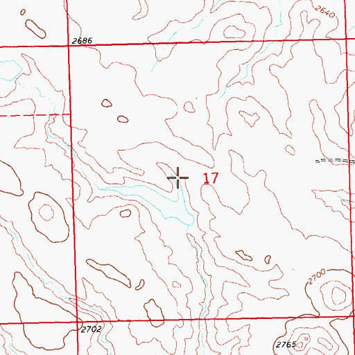 Topographic Map of Ted Olson Dam, SD