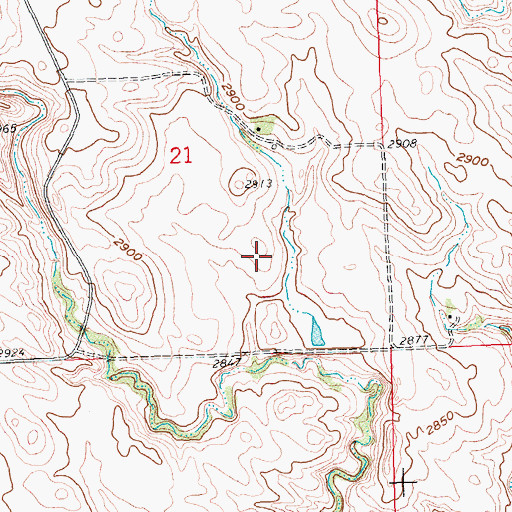 Topographic Map of Sanders Dam, SD