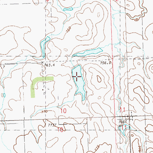 Topographic Map of Simons Brothers Dam, SD