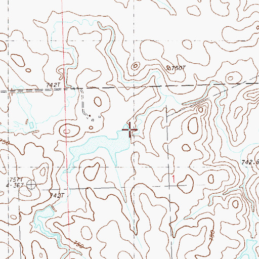 Topographic Map of Roy Brown Dam, SD