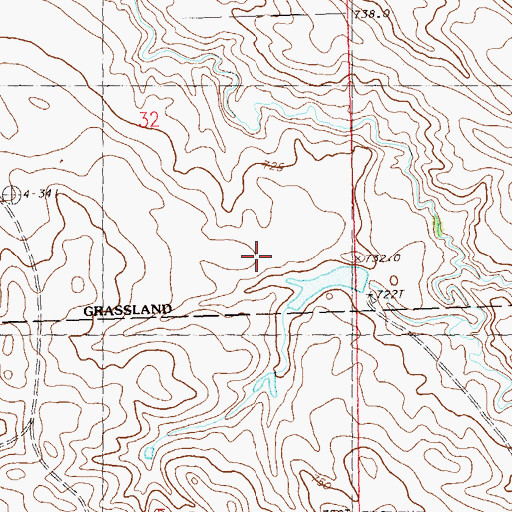 Topographic Map of Dell Oliver Dam, SD