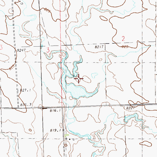 Topographic Map of Ernest Kolb Dam, SD