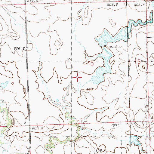 Topographic Map of John Tescher Dam, SD