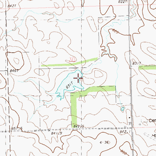 Topographic Map of John Isaac Dam, SD