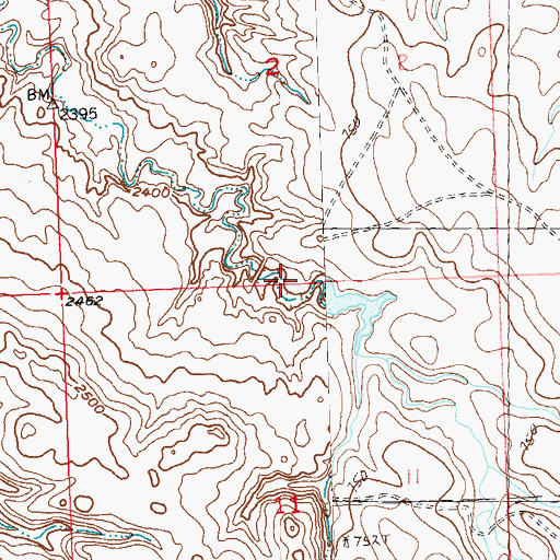 Topographic Map of Howard Capp Dam, SD