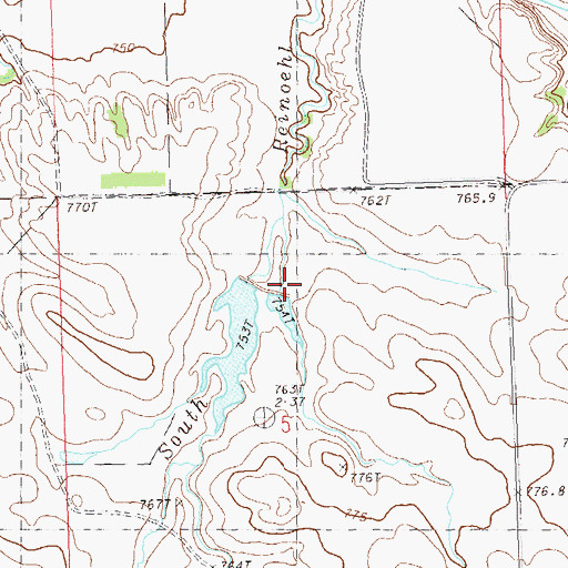 Topographic Map of George Clark Dam, SD