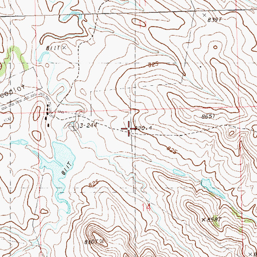 Topographic Map of Simpson Brothers Dam, SD