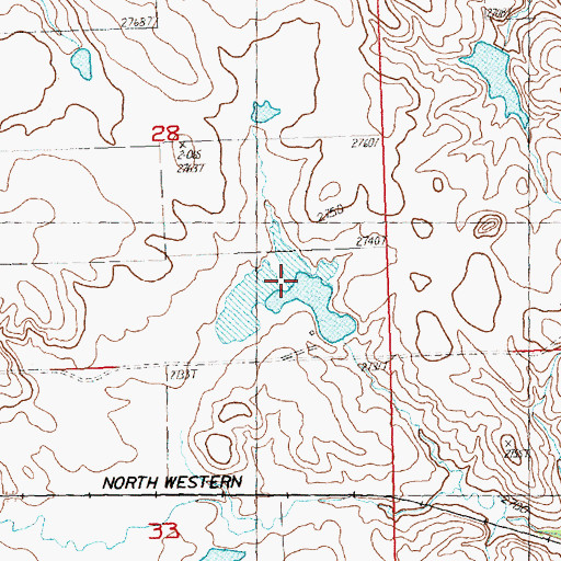Topographic Map of Milton Trask Dam, SD